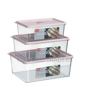 Clear Acrylic Food Storage Containers (3pcs)