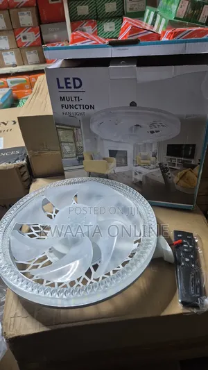 50w Ceiling Fan Light, 30cm Lamp With Remote Control Led Light