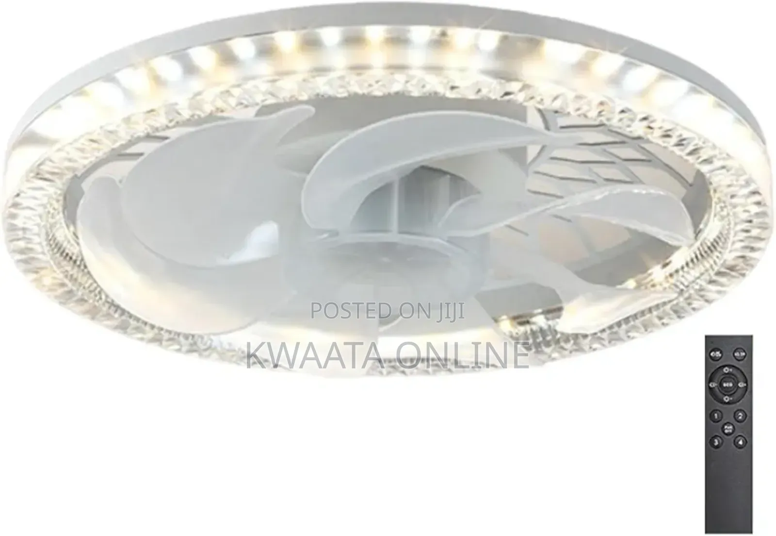 50w Ceiling Fan Light, 30cm Lamp With Remote Control Led Light