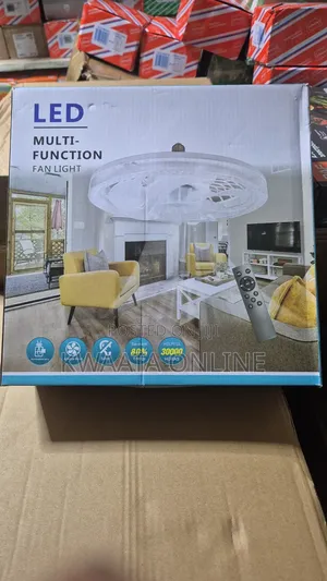50w Ceiling Fan Light, 30cm Lamp With Remote Control Led Light