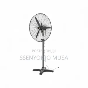 26′′ Industrial Heavy-Duty Stand Fan With Copper Motor – Black