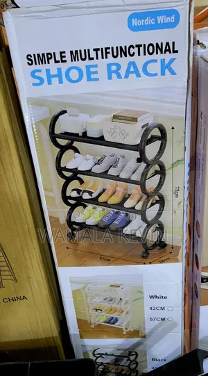 4-Tier Shoe Rack With Wheels.