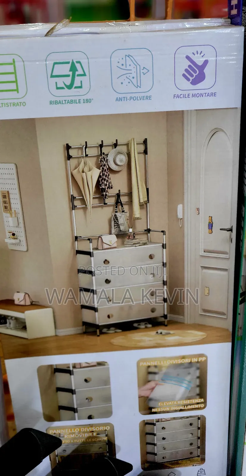 Multi-Functional Coat and Shoe Rack