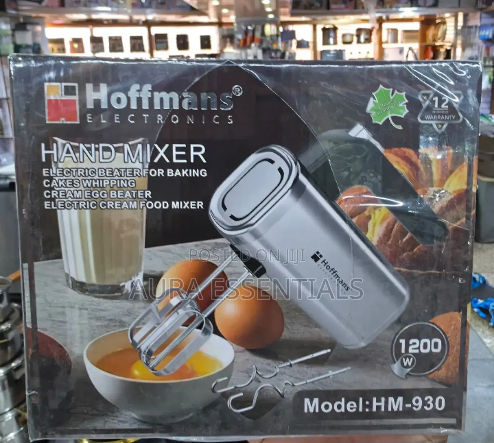 1200w Heavy-Duty Hoffmans Hm-930 Hand Mixer