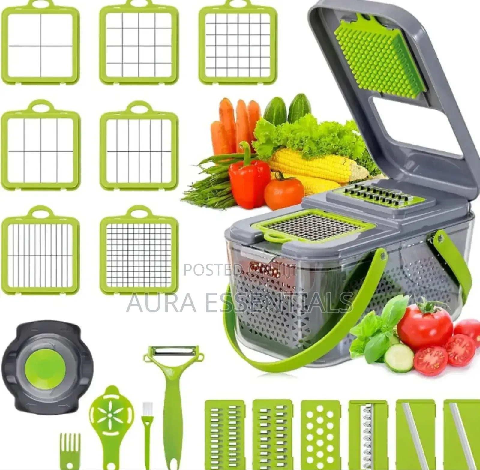 22-Piece Multi-Function Veggie Fruit Chopper