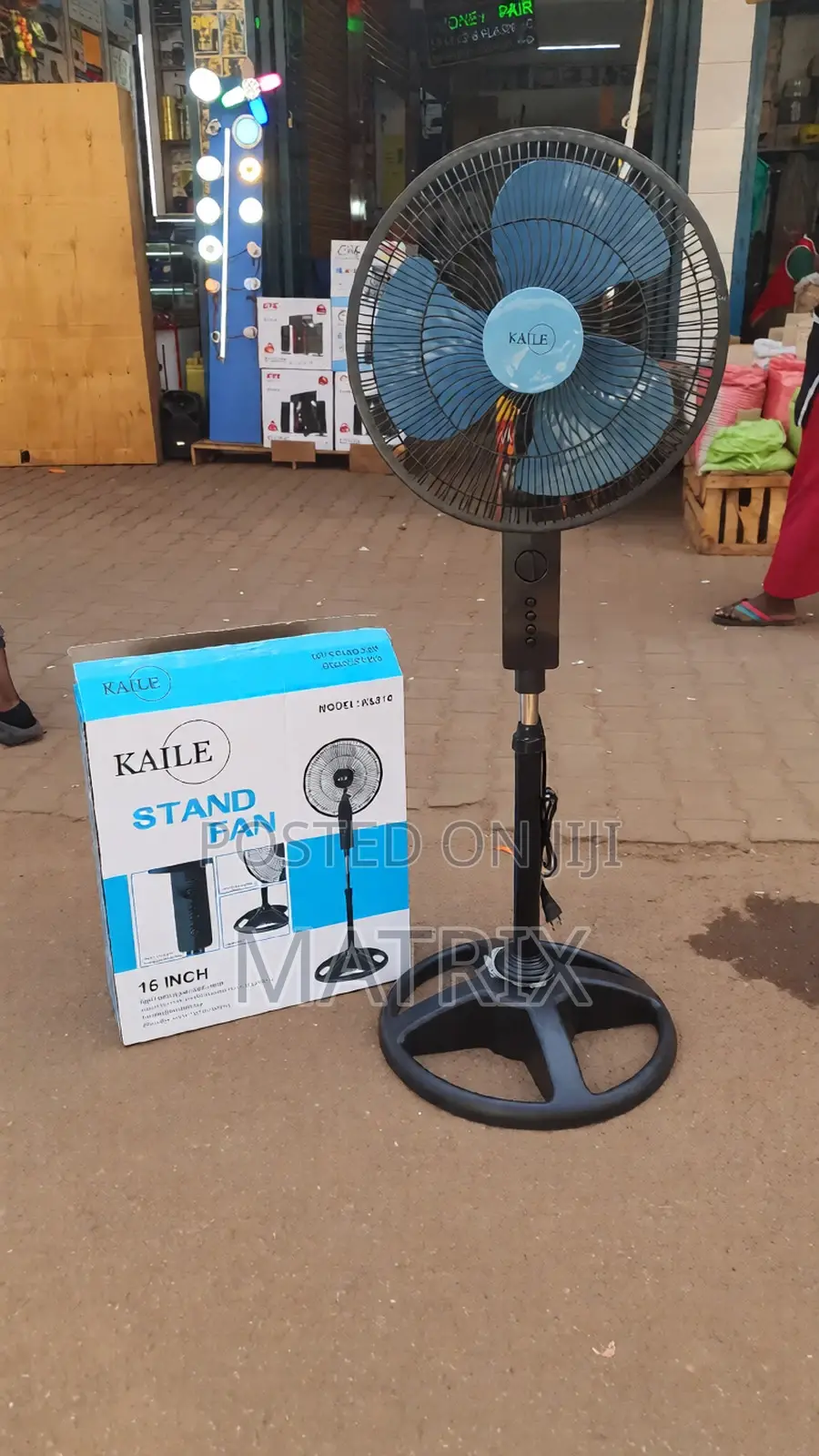 Kaile Standing Fan -Black