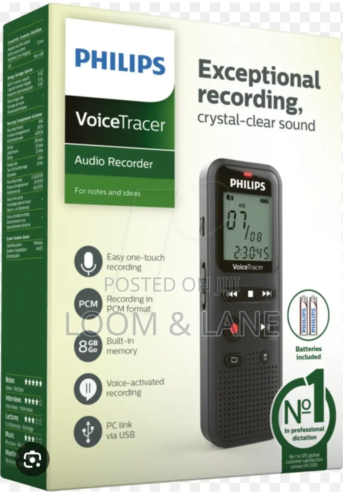 Philips Voicetracer Dvt1160 Audio Recorder