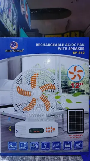 Rechargeable Fan, Bluetoothspeaker, Lamp With Solarpanel