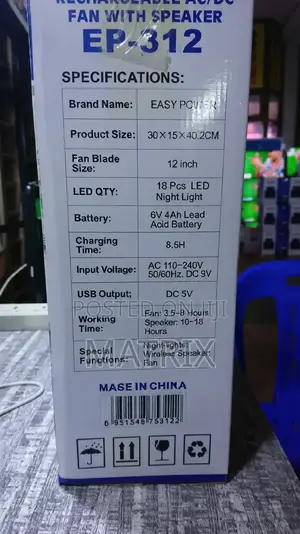Rechargeable Fan, Bluetoothspeaker, Lamp With Solarpanel