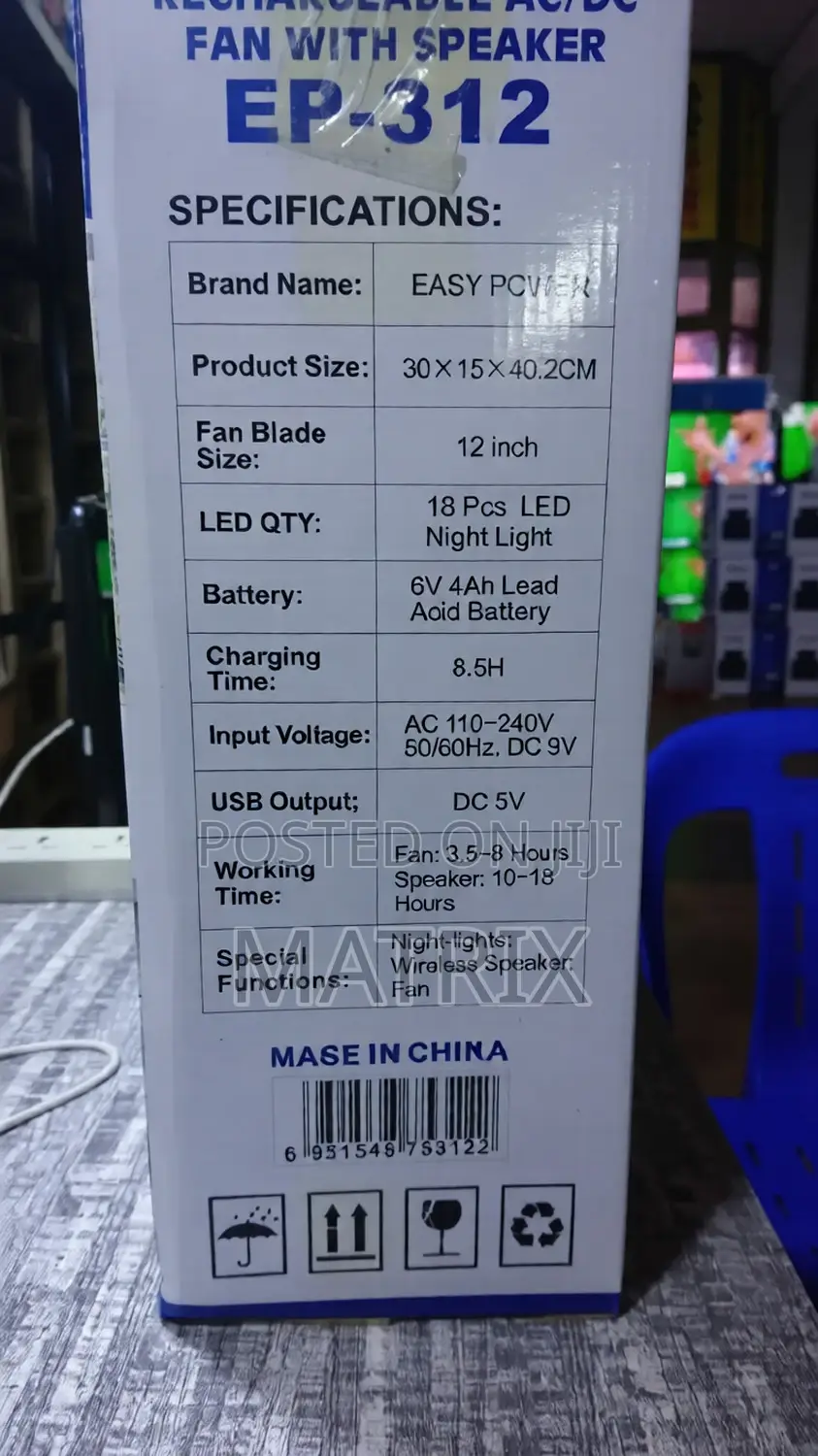 Rechargeable Fan, Bluetoothspeaker, Lamp With Solarpanel