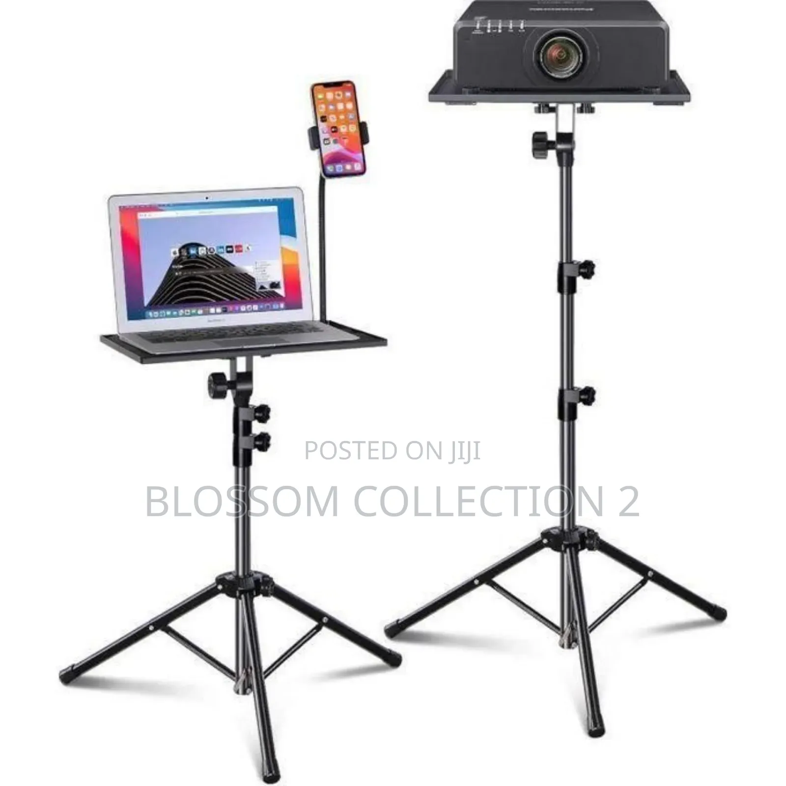 Projector Stand Tripod Adjustable, Laptop Height With Phone Holder,