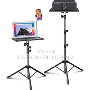 Projector Stand Tripod Adjustable, Laptop Height With Phone Holder,