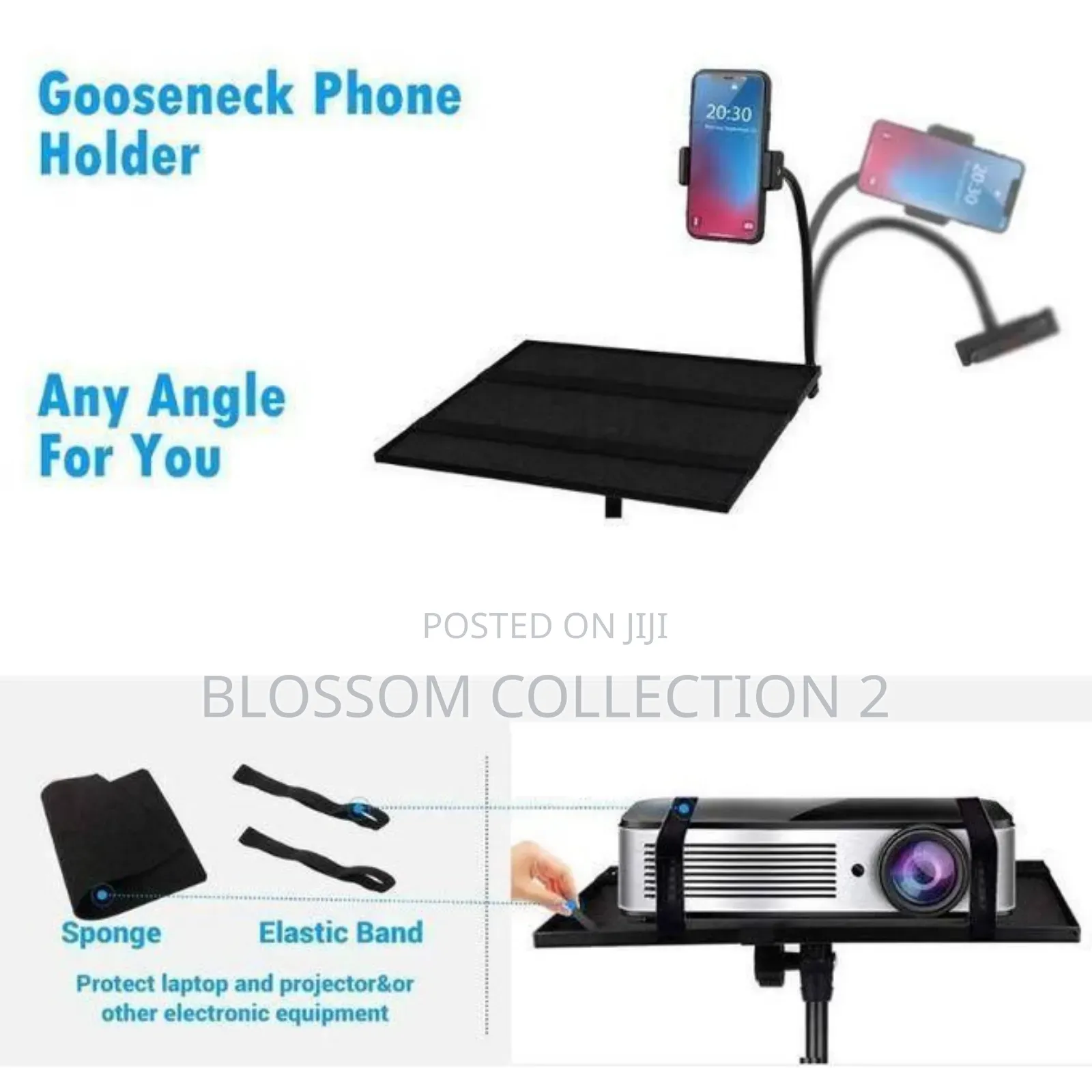 Projector Stand Tripod Adjustable, Laptop Height With Phone Holder,