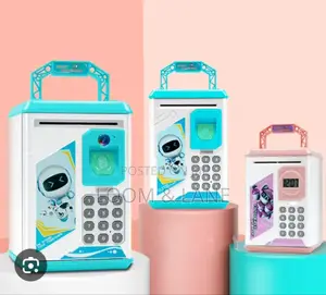 Kids Electronic Mini Atm Piggy Bank With Finger Print