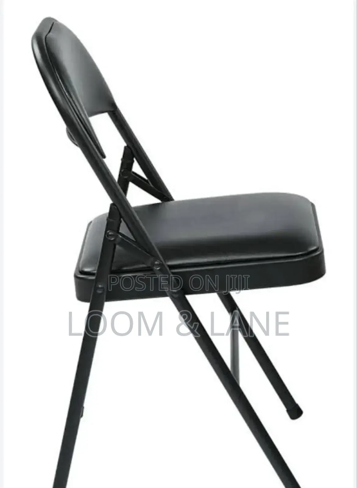 Black Frame Metallic Foldable Chair
