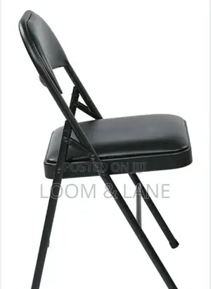 Black Frame Metallic Foldable Chair