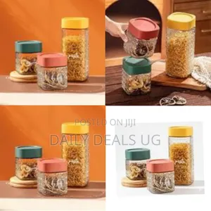 3 Pieces of Square Glass Storage Jars,Glass Food Storage Containers