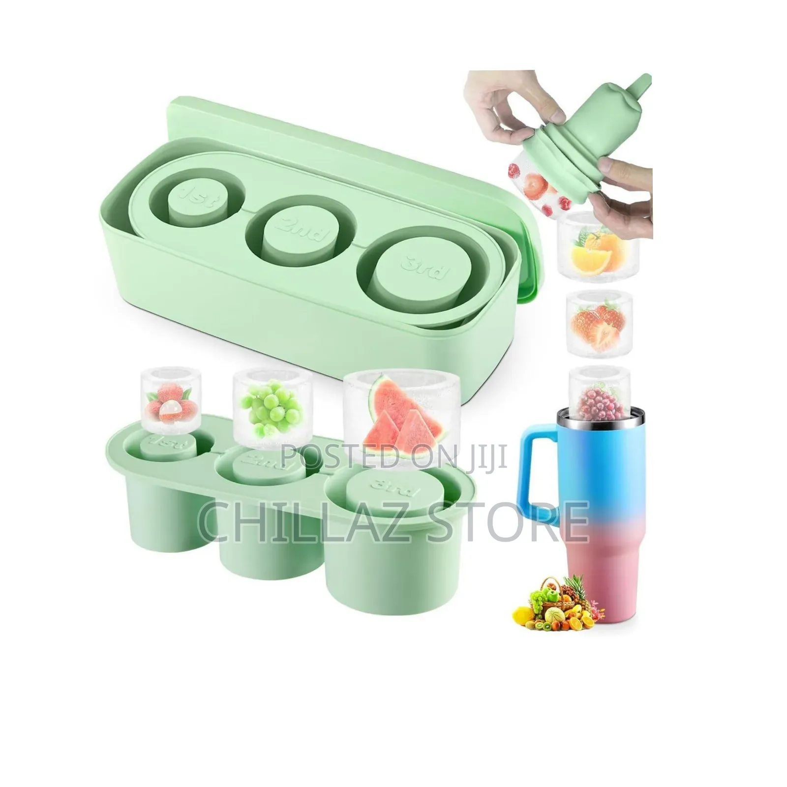 Cylinder Ice Cube Tray .