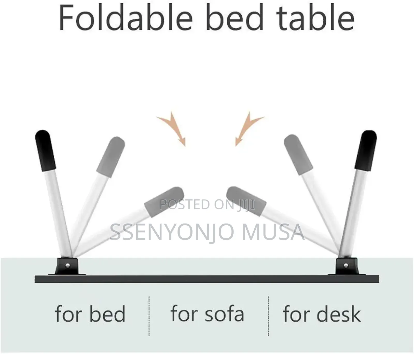 Foldable Laptop Table With Cup Holder Storage Pocket – Portable