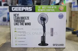 Geepas Mist Fan With Remote Control