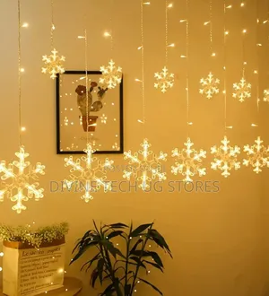 Christmas Curtain Lights( Snowflake and Stars)