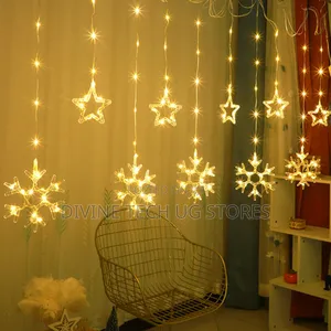 Christmas Curtain Lights( Snowflake and Stars)