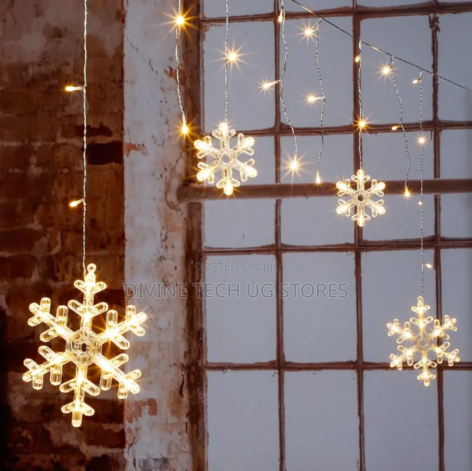 Christmas Curtain Lights( Snowflake and Stars)