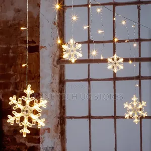 Christmas Curtain Lights( Snowflake and Stars)