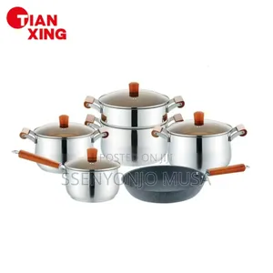 10-Piece Stainless Steel Cookware Set With Utensils | Induction