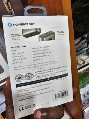 Powerology Ultra Thin 5000mah Powerbank