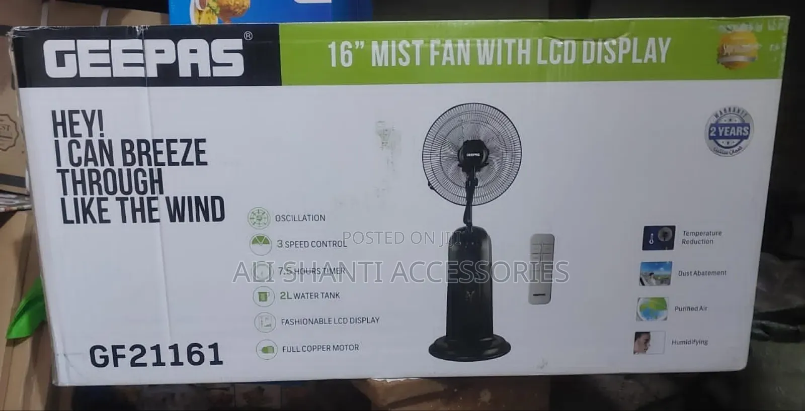 Mist Fan Geepas With Remote Control