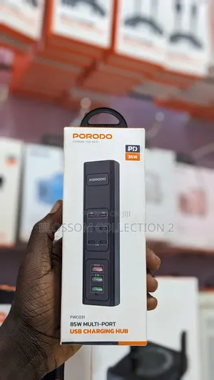 Porodo 85w Multi-Port Usb Charging Hub - Black