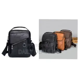 Small Leather Crossbody Messenger Bag for Men Waterproof