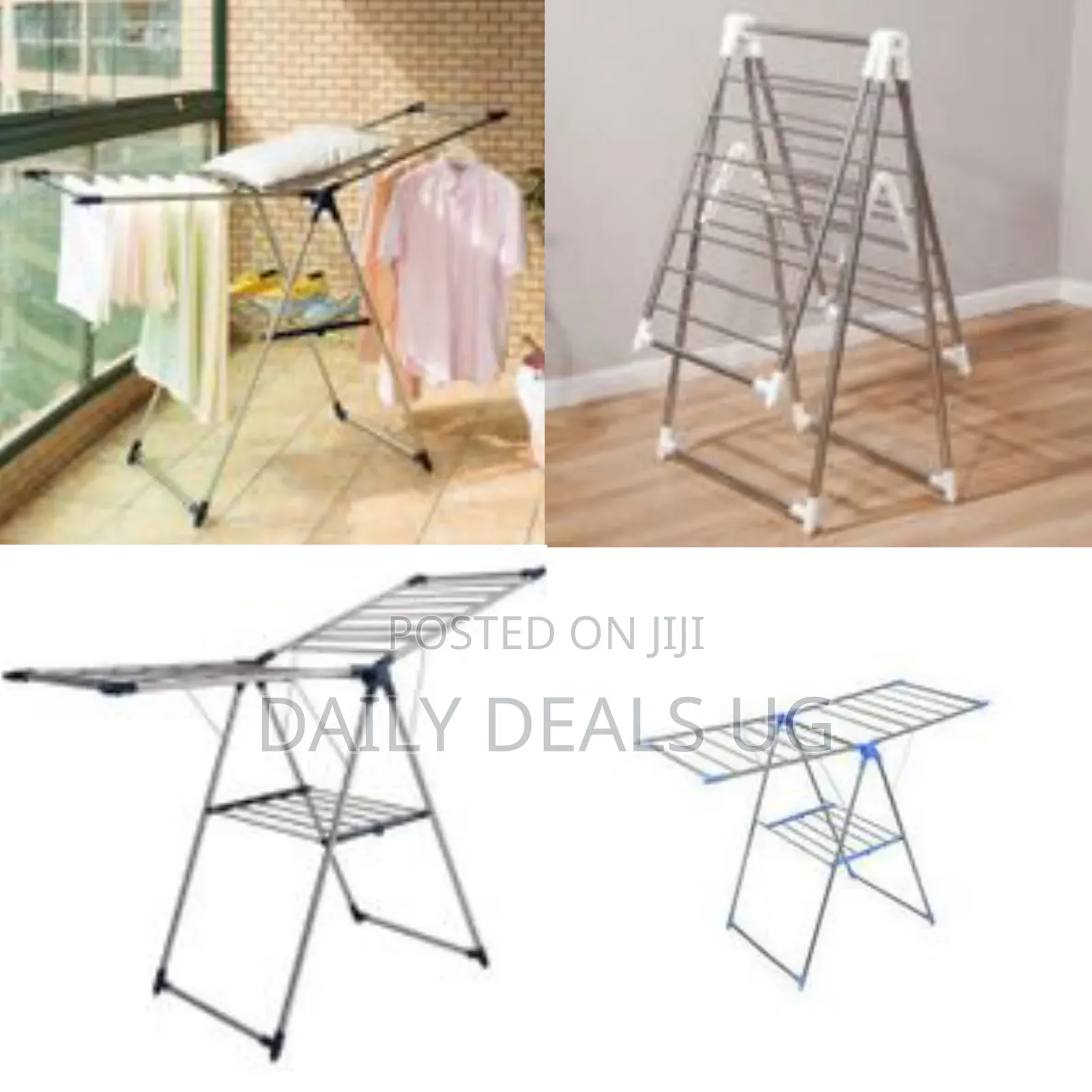 Rust-Proof Foldable Y Floor Clothes Airer Indoor Free-Standing