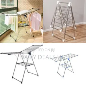 Rust-Proof Foldable Y Floor Clothes Airer Indoor Free-Standing