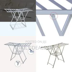 Wing-Shaped Herringbone Folding Floor Clothes Airer Indoor