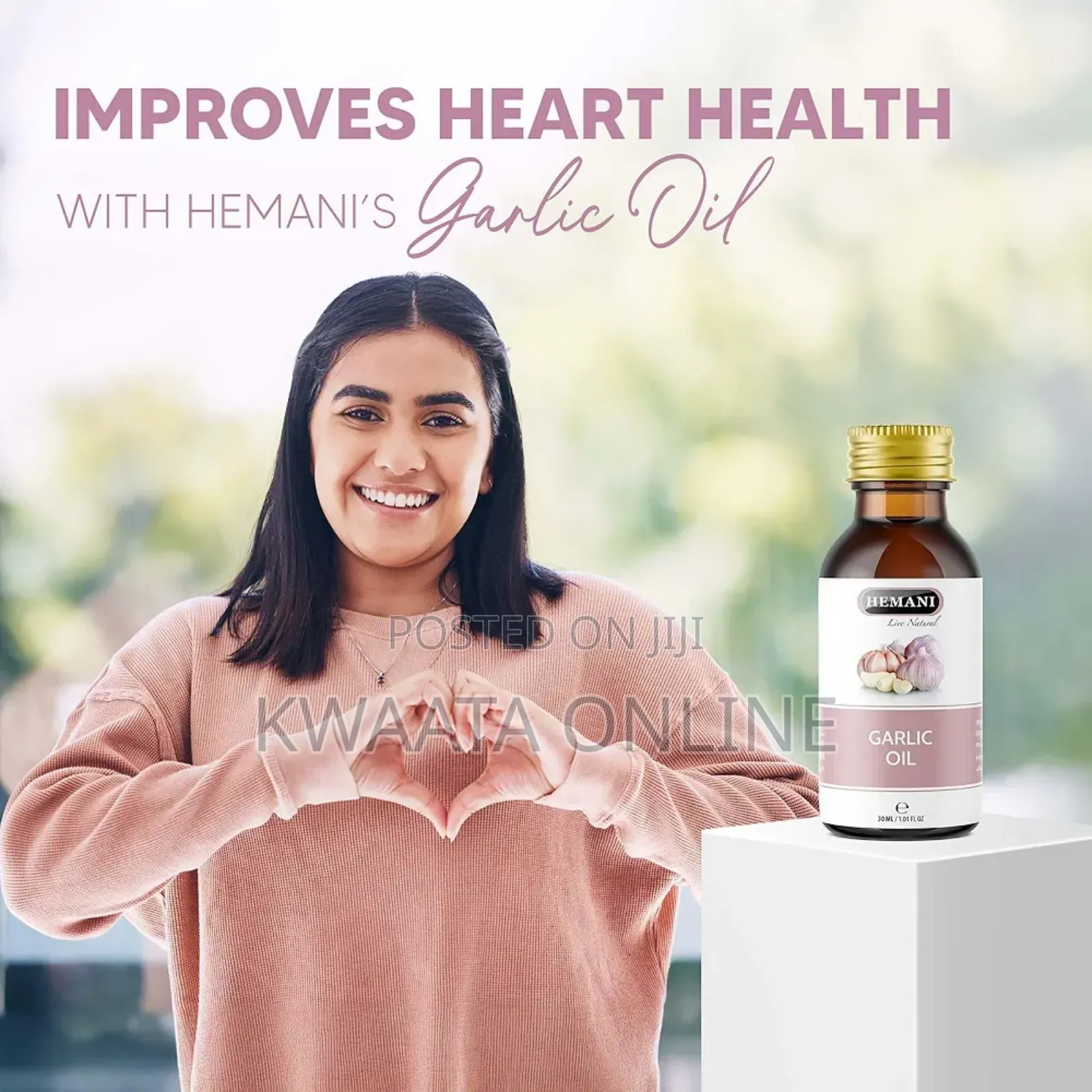Hemani Garlic 100% Natural Cold Pressed Halal Essential Oil - 30ml
