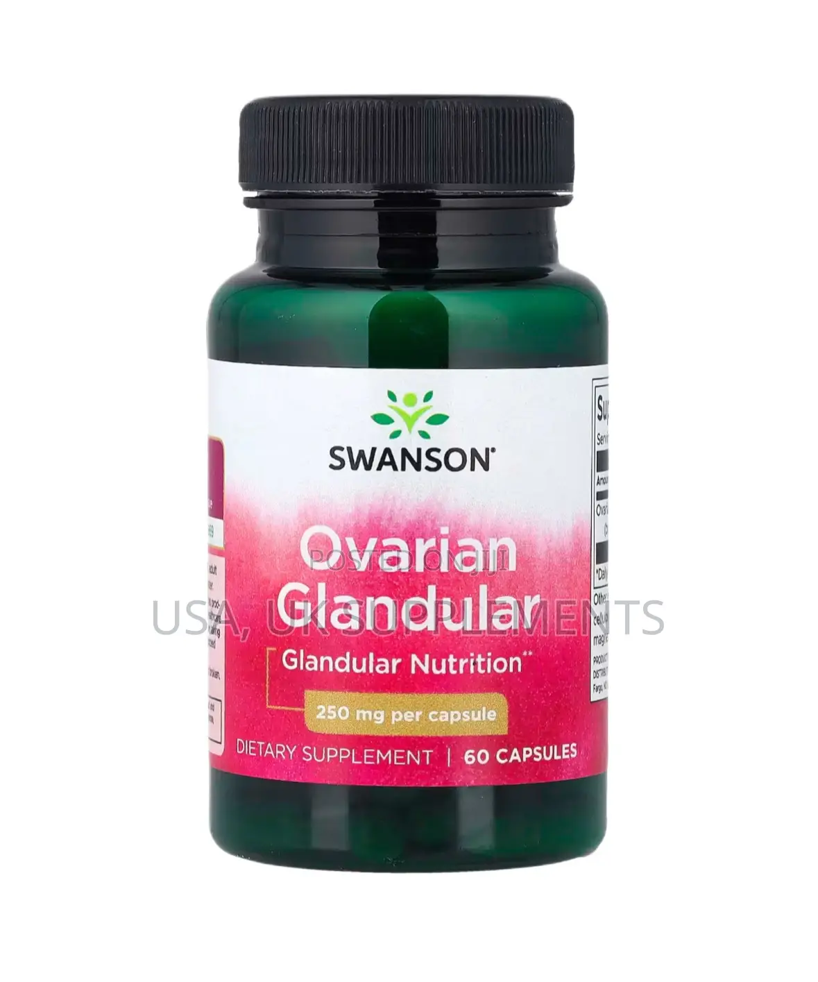 Ovarian Glandular 250mg 60capsupes Swanson