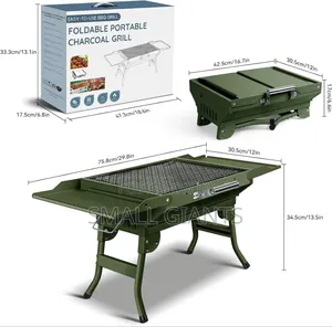Portable Green Foldable Charcoal BBQ Grill