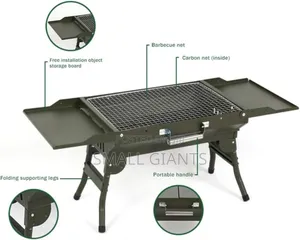 Portable Green Foldable Charcoal BBQ Grill