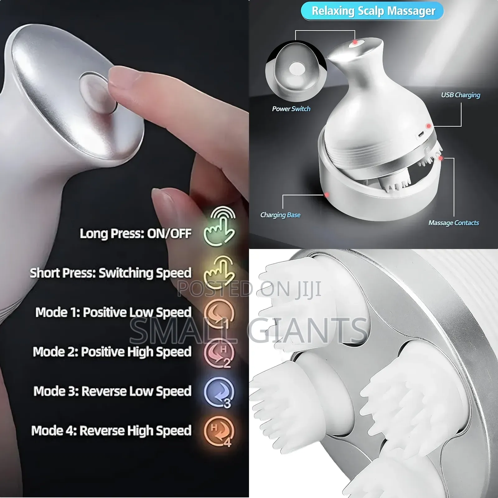 Rechargeable Electric Head And Scalp Massager