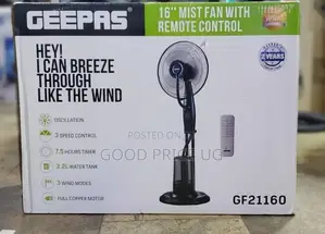 16" Mist Fan With Remote Control (Model Gf21160).