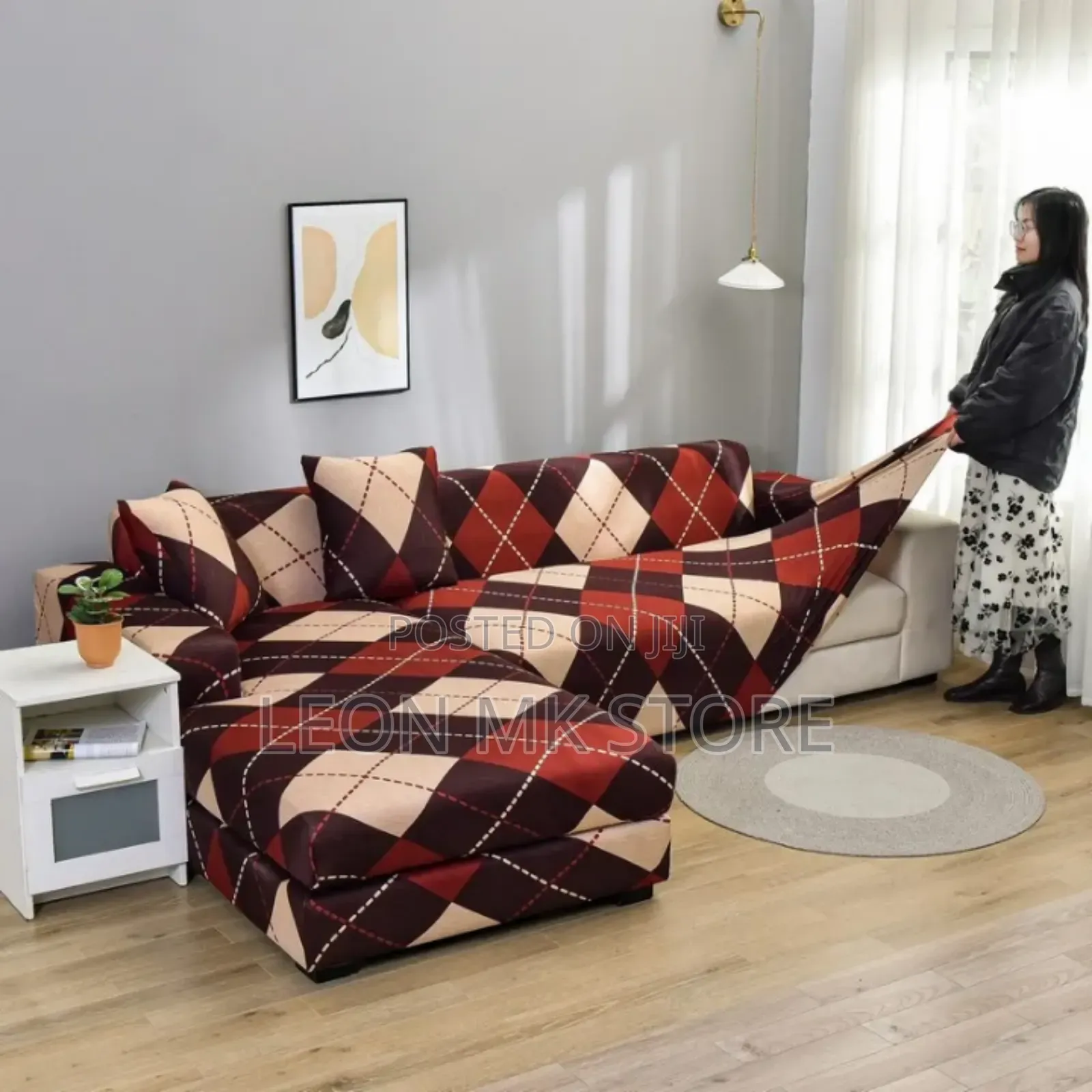 L-Shape Slipcover 6seaters Sofa Covers
