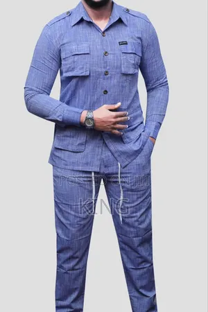 Double Pocket Linen Set. Full Suit
