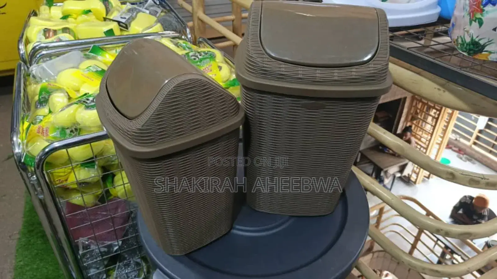 Dust Bins in Colour Brown