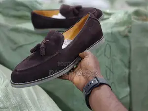 Men’S Coffee Brown Suede Clarks Loafers