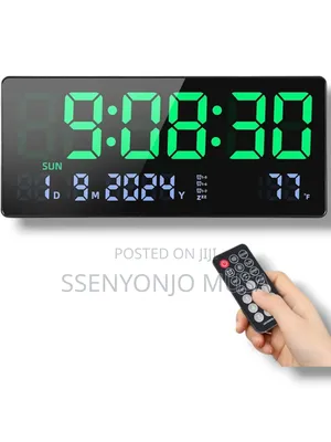 16′′ Large Digital Wall Clock With Remote Control RGB Display