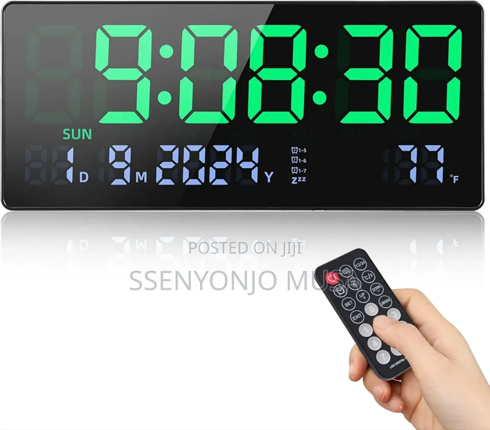 16′′ Large Digital Wall Clock With Remote Control RGB Display