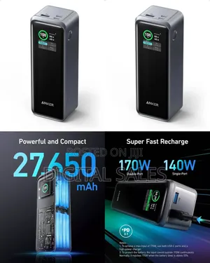 Anker Prime Power Bank, 27,650mah 3-Port 250w