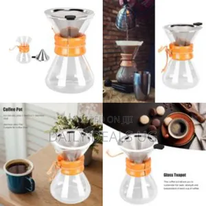 Heat Resistance Borosilicate Glass Carafe Pour Over Coffee Pot